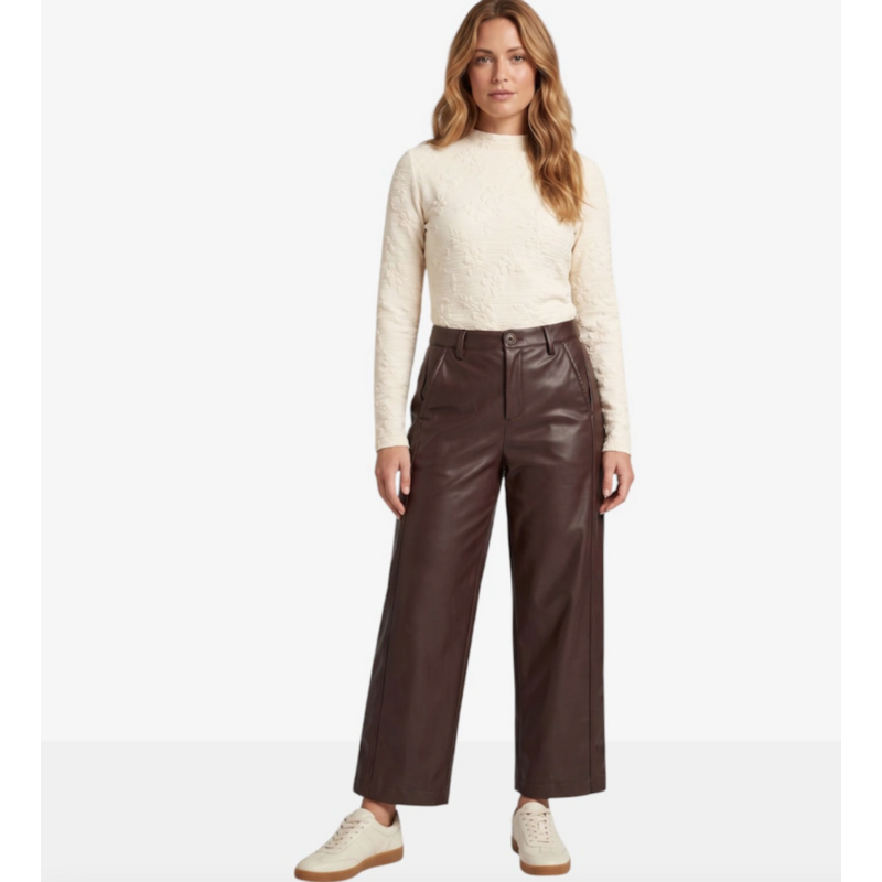 TRAMONTANA TRAMONTANA 26H C3721401 STRETCH MOCK NECK TOP SNOW
