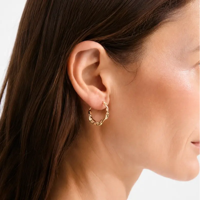 PILGRIM PILGRIM 132632003 HERE HOOP EARRINGS GOLD PLATED