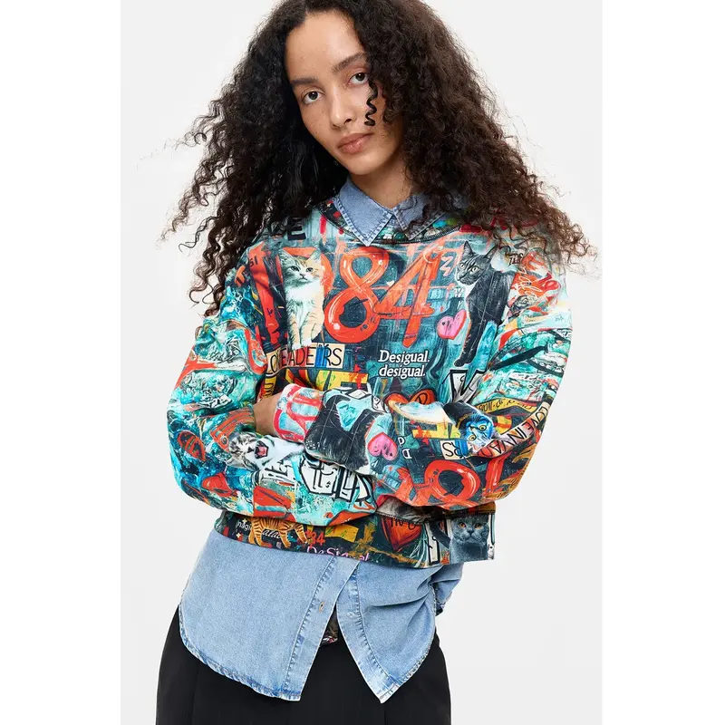 DESIGUAL DESIGUAL 26H 26WWSK07 CHANDAIL SWEAT CATS
