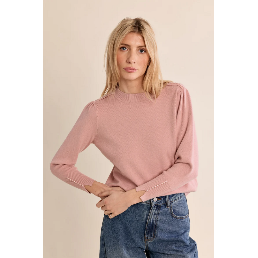 MOLLY BRACKEN MOLLY BRACKEN 26H E1798EN HAUT PERLE A EPAULE ROSE
