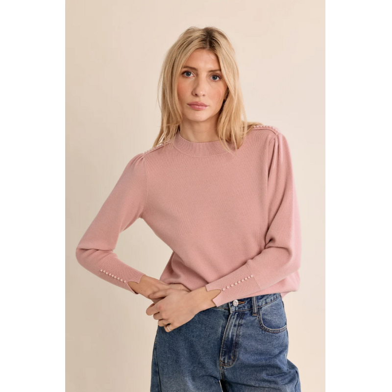 MOLLY BRACKEN MOLLY BRACKEN 26H E1798EN HAUT PERLE A EPAULE ROSE
