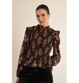 MOLLY BRACKEN MOLLY BRACKEN 26H T1861EN BLOUSE CHOCOLATE APOLINE
