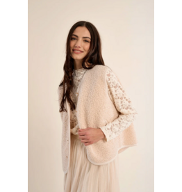 MOLLY BRACKEN MOLLY BRACKEN 26H TR234BEN HAUT MESH DENTELLE ECRU