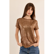 MOLLY BRACKEN MOLLY BRACKEN 26H TS103EN T SHIRT BRILLANT CAMEL