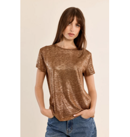 MOLLY BRACKEN MOLLY BRACKEN 26H TS103EN T SHIRT BRILLANT CAMEL