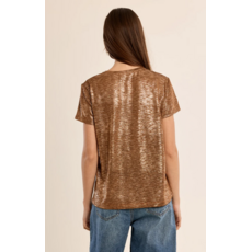 MOLLY BRACKEN MOLLY BRACKEN 26H TS103EN T SHIRT BRILLANT CAMEL