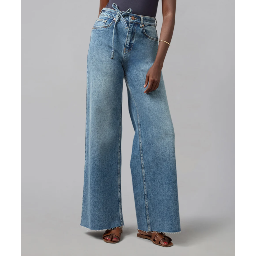 LOLA JEANS LOLA JEANS 26H JEANS 32'' ULTRA HIGH RISE WIDE LEG MILAN DARK RINSE WASH