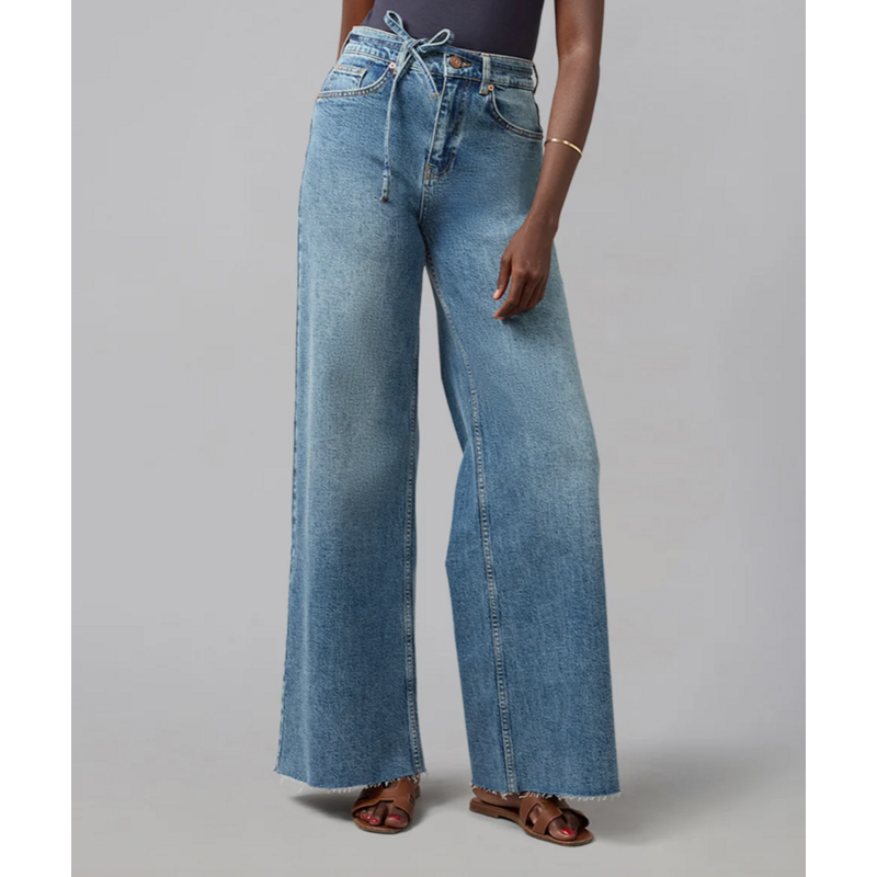 LOLA JEANS LOLA JEANS 26H JEANS 32'' ULTRA HIGH RISE WIDE LEG MILAN DARK RINSE WASH