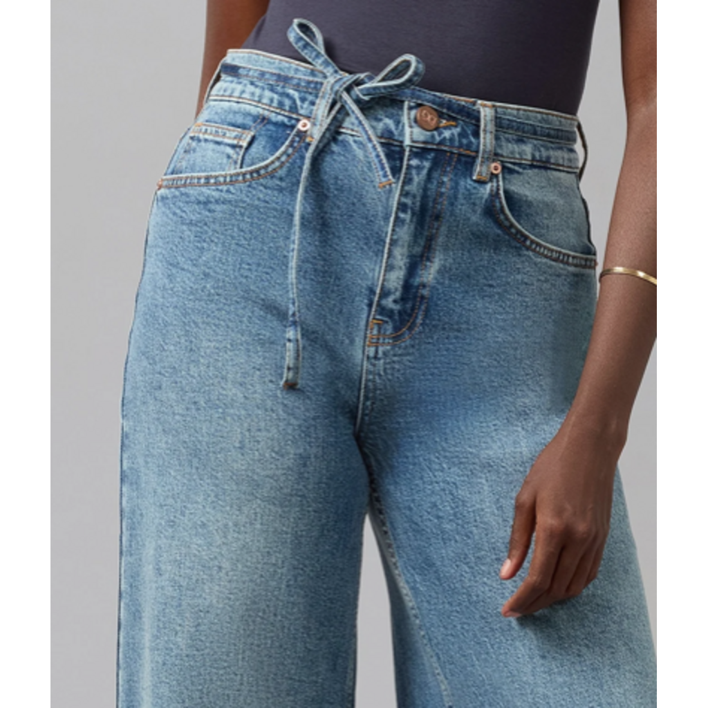 LOLA JEANS LOLA JEANS 26H JEANS 32'' ULTRA HIGH RISE WIDE LEG MILAN DARK RINSE WASH