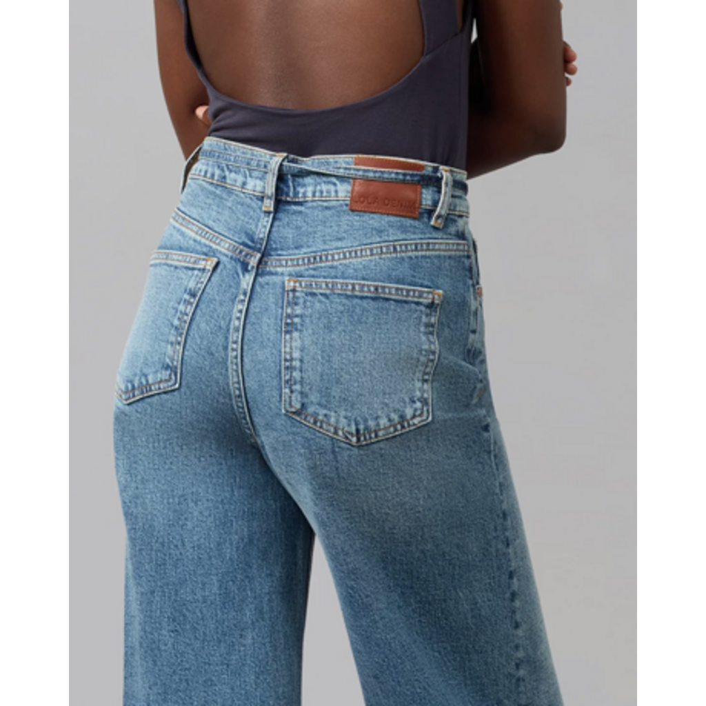 LOLA JEANS LOLA JEANS 26H JEANS 32'' ULTRA HIGH RISE WIDE LEG MILAN DARK RINSE WASH