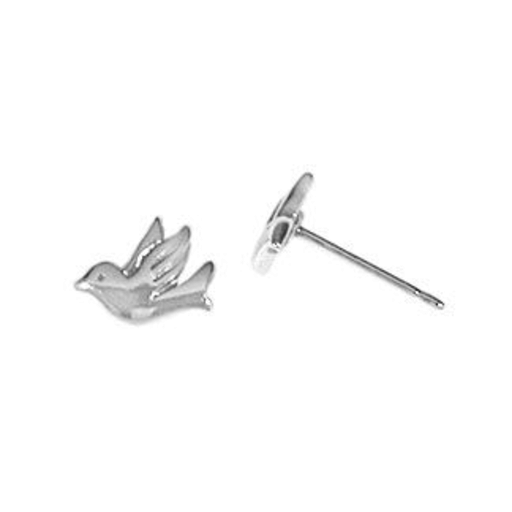 BOMA Sterling Silver Flying Bird Stud Earrings