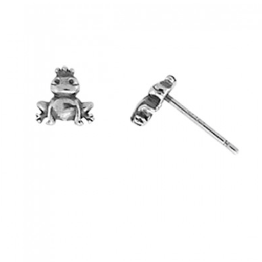 Boma Sterling Silver Frog Stud Earrings
