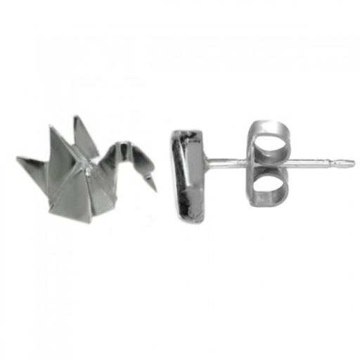 BOMA Sterling Silver Crane Stud Earrings