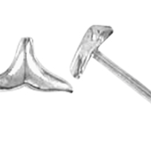 BOMA STERLING SILVER DOLPHIN TAIL STUD EARRING