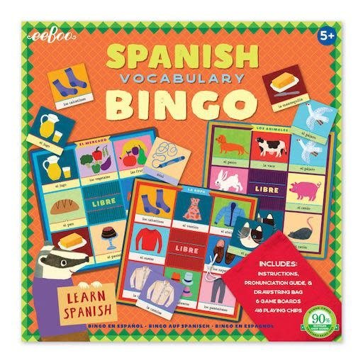 EEBOO Spanish Bingo Vocabulary