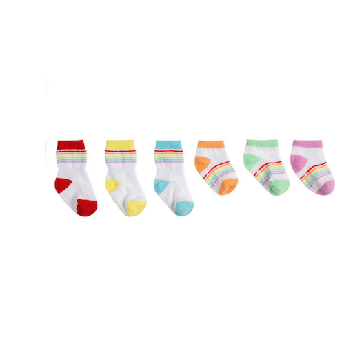 Robeez Rainbow Essential Socks  6 Pack