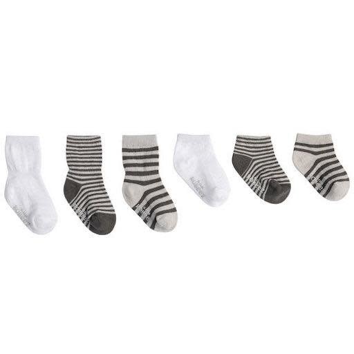 ROBEEZ Grey Essentials Socks, 6-Pack
