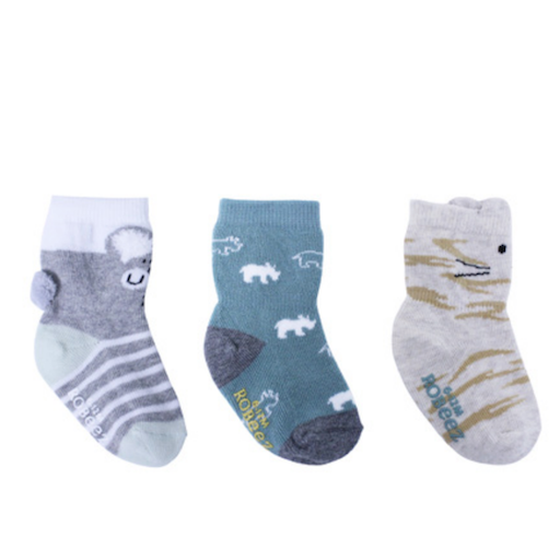 ROBEEZ Kaelin Grey Socks - 3 Pack