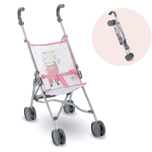 COROLLE Pink Umbrella Doll Stroller