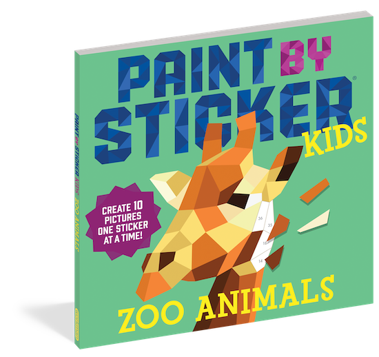 Hachette Mudpuppy Paint By Sticker Kids Zoo Animals
