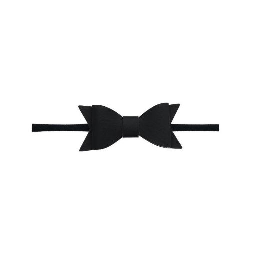 Baby Bling Skinny Leather Bow Tie Headband