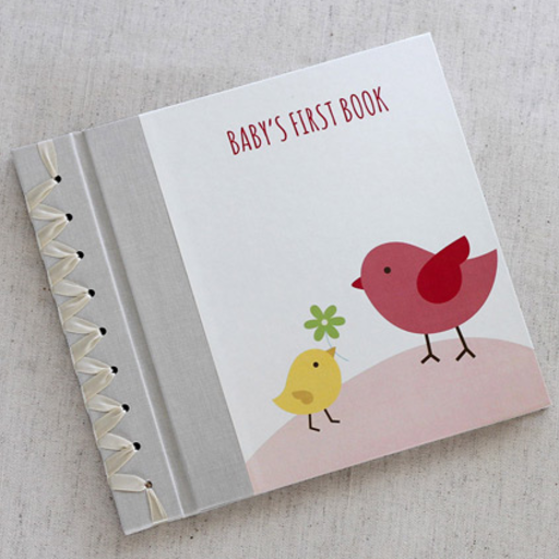 RAG & BONE BABY'S FIRST BOOK, TINY BIRDS PINK