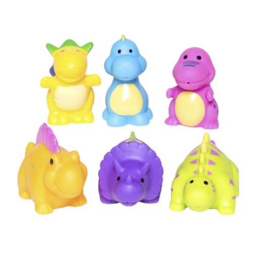 Elegant Baby Dinosaur Party Squirtie Baby Bath Toy
