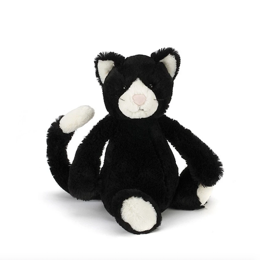 JELLYCAT Bashful Medium Black & White Kitten