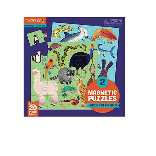 CHRONICLE BOOKS Puzzle Magnetic Land Sea Animals