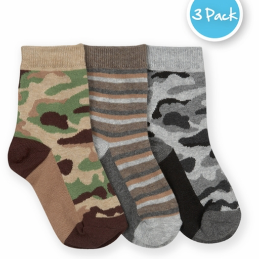 JEFFERIES SOCKS Camouflage And Stripe Crew Socks Pack