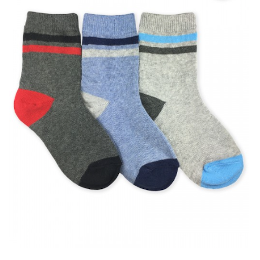 JEFFERIES SOCKS Multi Stripe Crew Sock