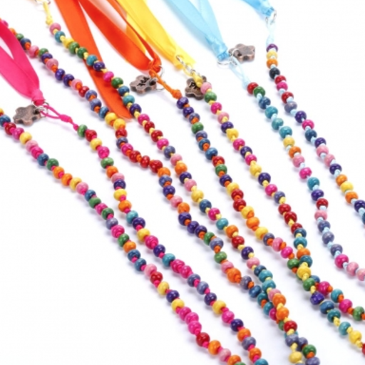 Peppercorn Kids Colorful Wood Bead Necklace