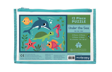 Hachette Mudpuppy Under the Sea 12 Piece Pouch Puzzle