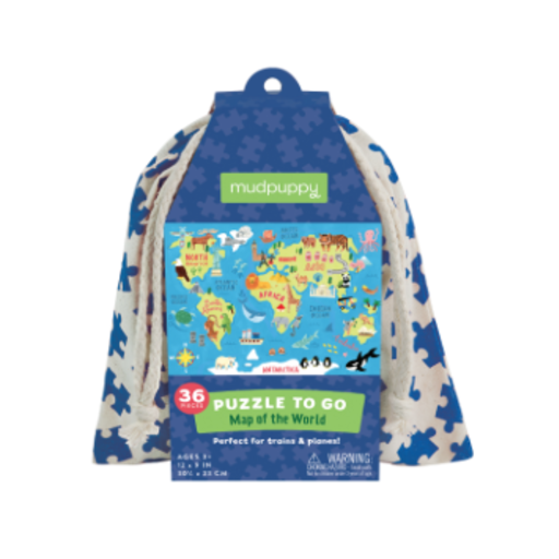 HACHETTE MUDPUPPY Map Of The World Puzzle To Go