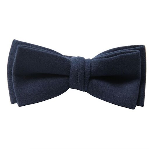 FORE AXEL & HUDSON Navy Suede Bow Tie