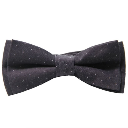 FORE AXEL & HUDSON CHARCOAL PINDOT BOW TIE