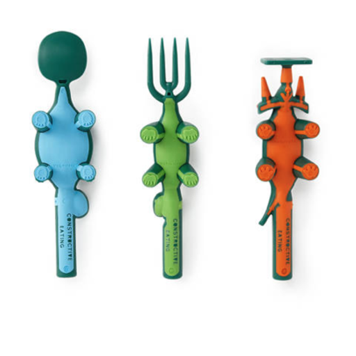 CONSTRUCTIVE EATING Set Of 3 Dino Utensils