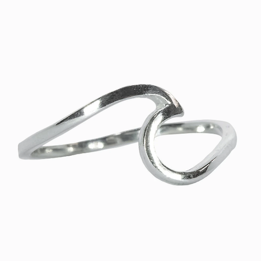 PURA VIDA BRACELETS Wave Ring-Silver