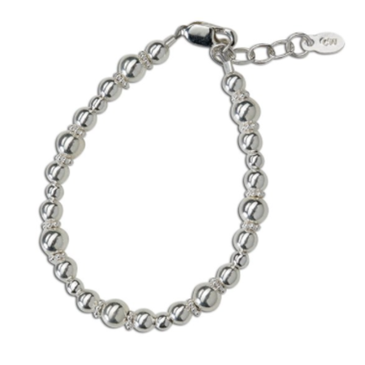 Cherished Moments, LLC Lexi Silver Bracelet With Daisies