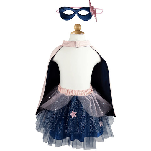 GREAT PRETENDERS Super-Duper Tutu/Cape/Mask, Pink & Navy, 4-6