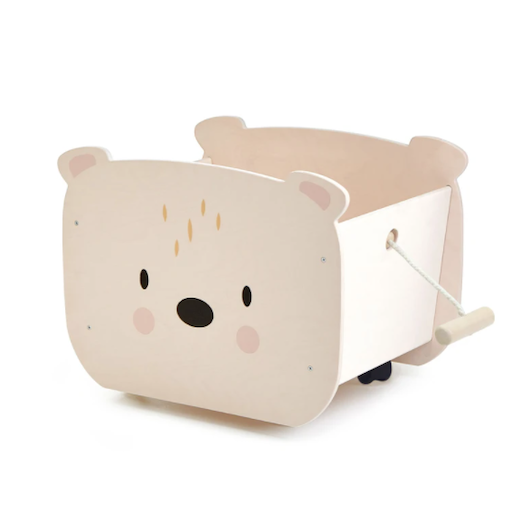 Tender Leaf Pull Along Bear Cart