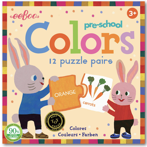 EEBOO Pre-School Colors Puzzle Pairs
