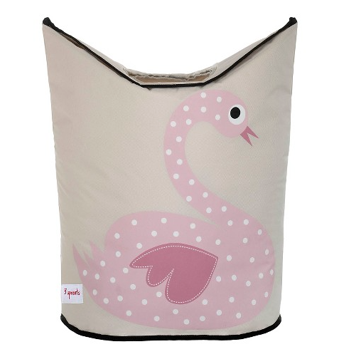 3 SPROUTS 3 SPROUTS SWAN LAUNDRY HAMPER