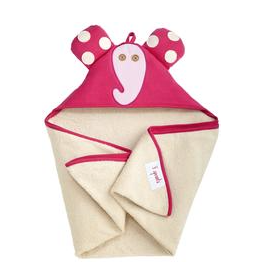 3 SPROUTS 3 SPROUTS PINK ELEPHANT HOODED TOWEL