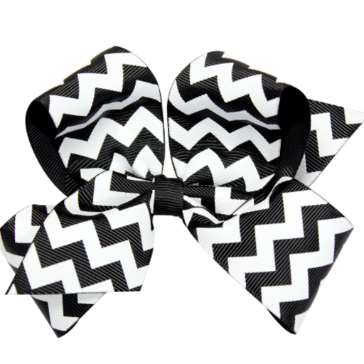 WEE ONES Medium Chevron Grosgrain Hair Bow