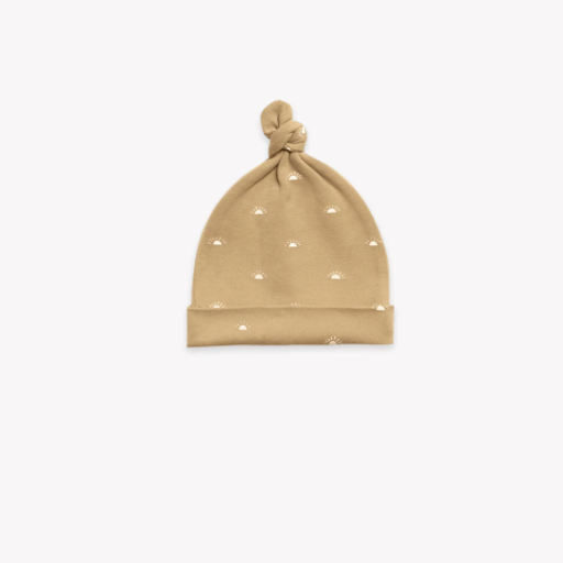 QUINCY MAE Organic Brushed Jersey Knotted  Baby Hat