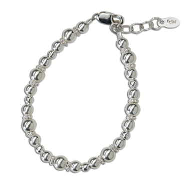 CHERISHED MOMENTS, LLC SILVER BRACELET WITH DAISIES