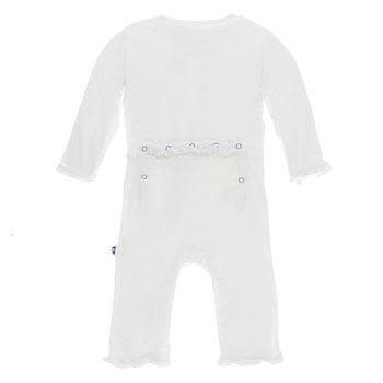 KICKEE PANTS BASIC MUFFIN RUFFLE COVERALL WITH ZIPPER - BB1110352