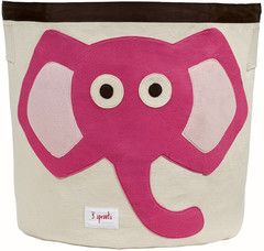 3 SPROUTS 3 SPROUTS PINK ELEPHANT STORAGE BIN
