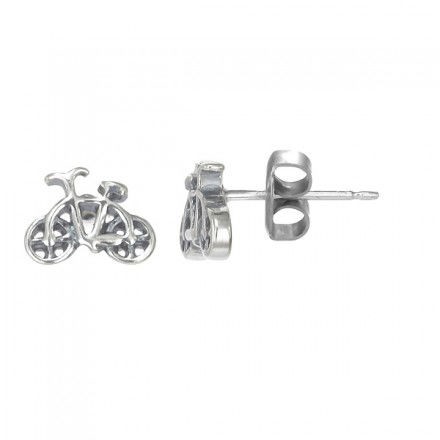 BOMA STERLING SILVER BICYCLE POST EARRINGS